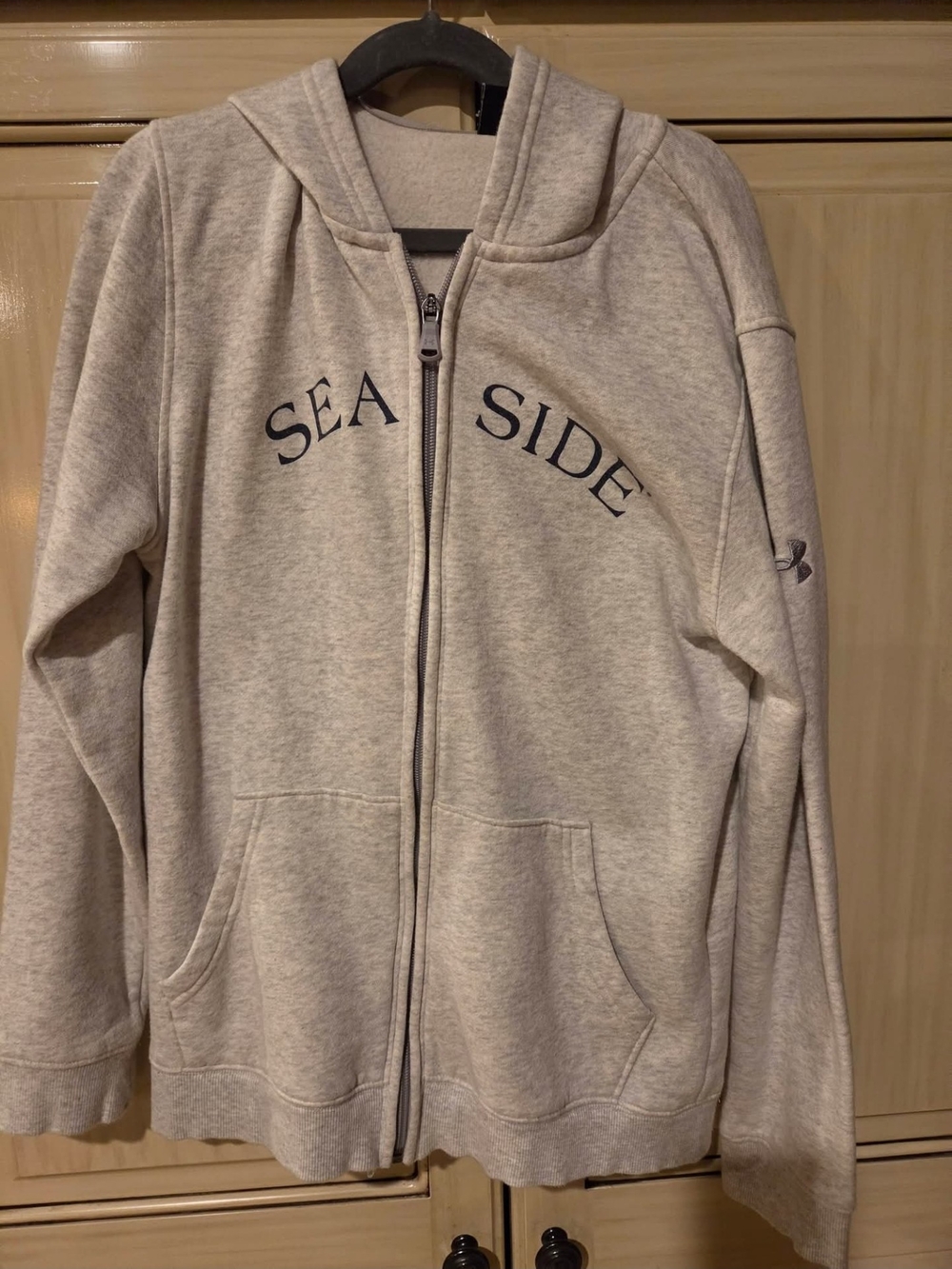 Under Armour Light Gray Fleece Full-Zip Hoodie Size Youth XL